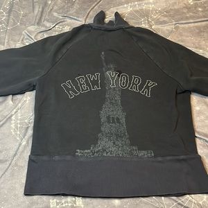 Slightly distressed Adidas New York jacket